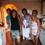 Four Nigerian women who were trafficked into Russia and forced into slavery.
