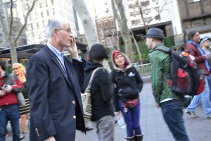 David G. Evans from New Jersey, along with Sue Rusche, Kevin Sabet, and other drug war zealots are regular attendees at these UN drug meetings. Here's David leaving the UN on the 20th. His route took him through the 420 marijuana legalization rally.