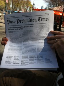 A copy of The Prohibition Times. UN Security seized these from people who were openly carrying copies when they tried to enter the UN grounds.