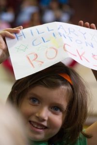 Girl at Hillary Clinton rally in Pennsylvania Oct 4 2016