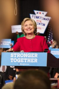 Hillary Clinton in Harrisburg this week.