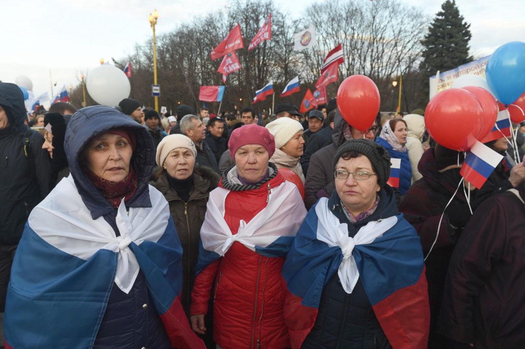 Muscovites, celebrating this March 18, 2017.