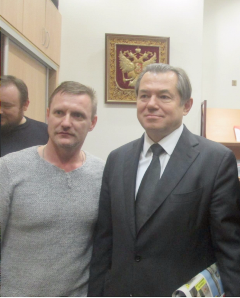 Petrunko (on the left) with the President Putin’s Advisor Sergey Glazyev