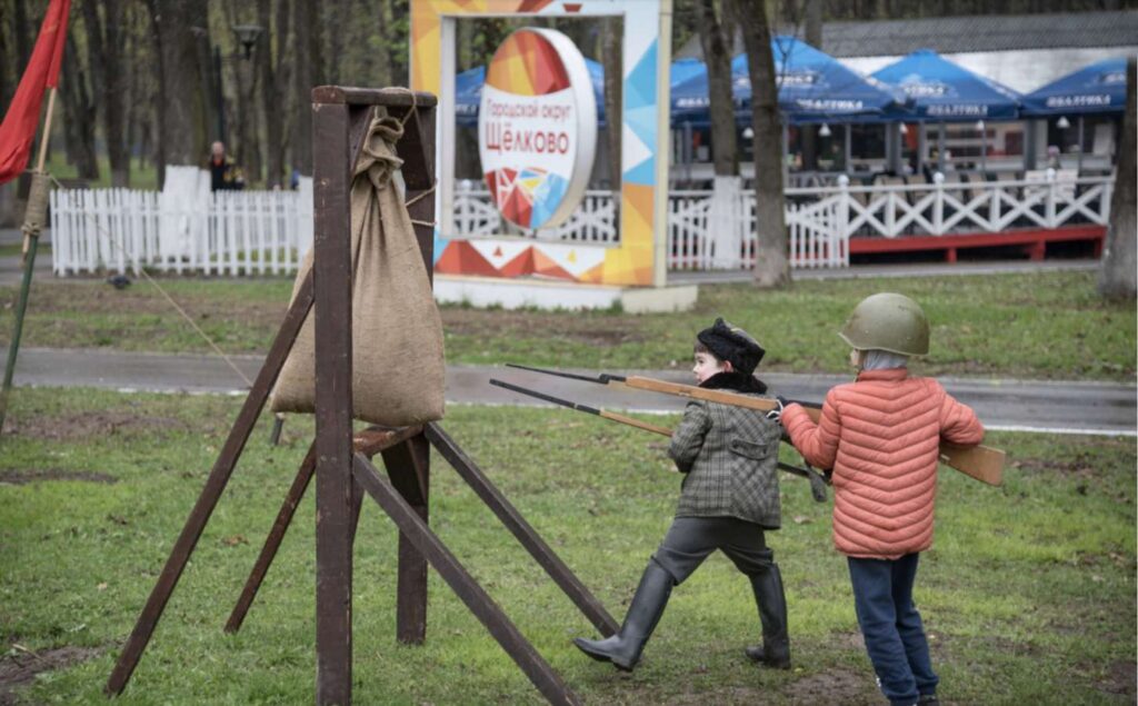 Children's playground in a town near Moscow today.
