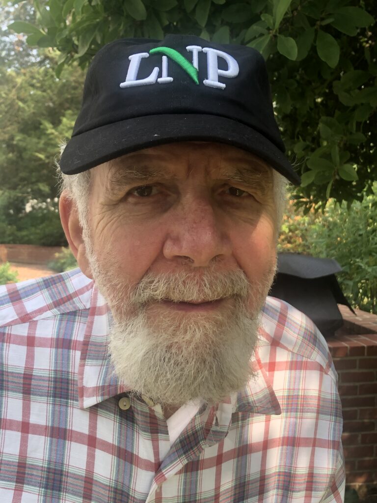 Robert Field, Publisher of NewsLanc, wearing an LNP ballcap.